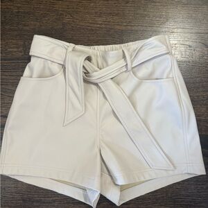 Central Park West Leather Shorts